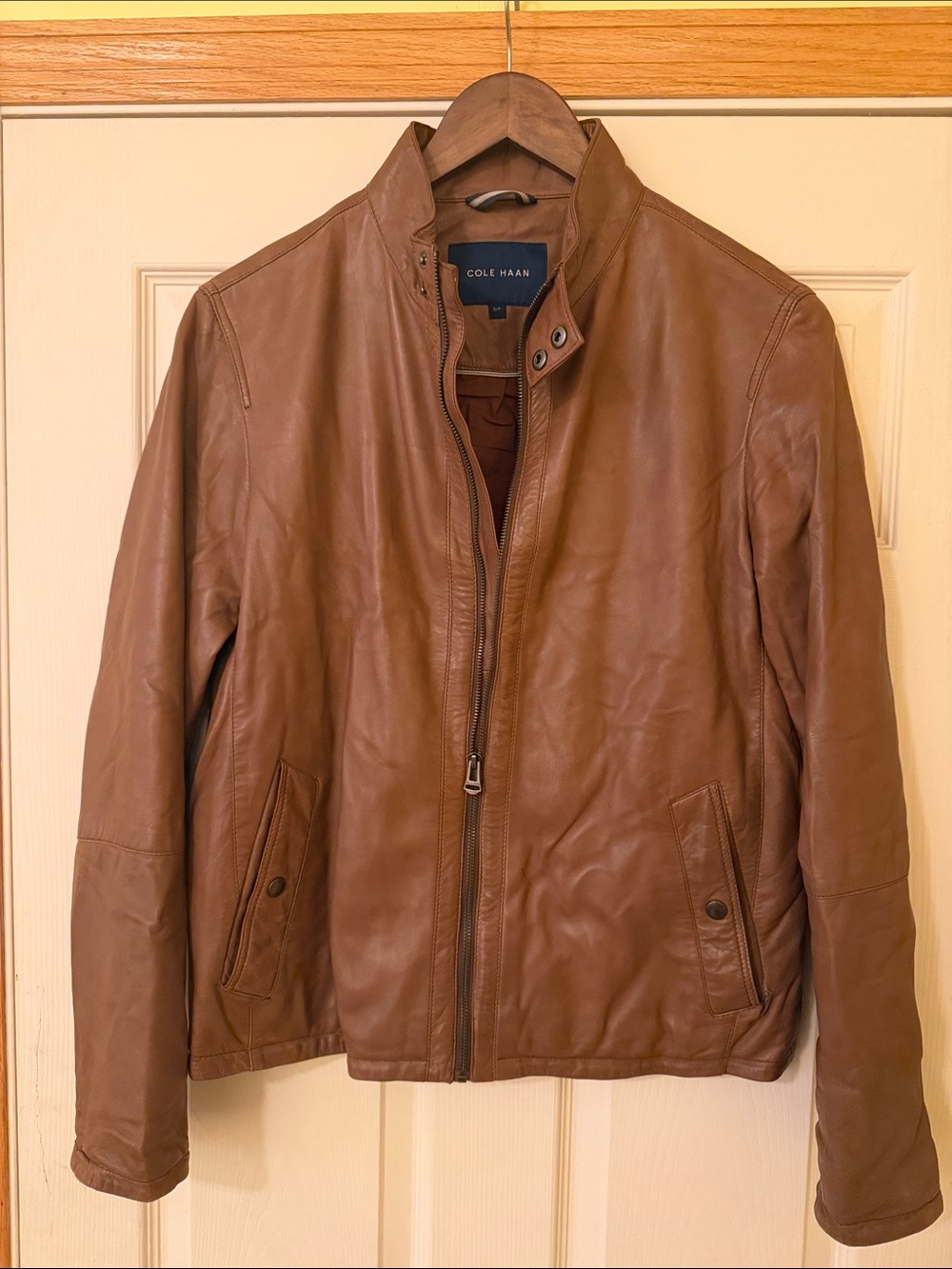 Men’s Cole Haan Chestnut Brown Leather Jacket